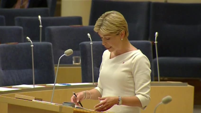 Stillbild från Interpellationsdebatt, Åtgärder för minskad psykisk ohälsa