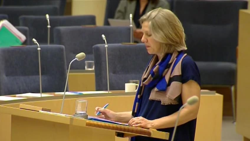 Stillbild från Interpellationsdebatt, Inventering av nyckelbiotoper