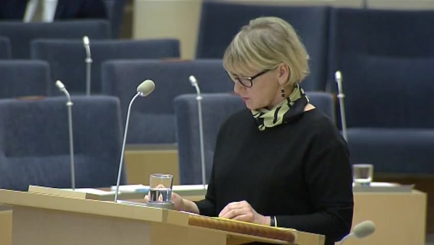 Stillbild från Interpellationsdebatt, Kärnvapenförhandlingarna