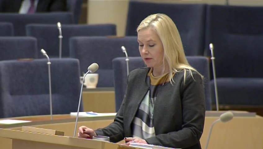 Stillbild från Interpellationsdebatt, Åtgärder för att förhindra tågkapningar