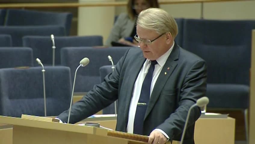 Stillbild från Interpellationsdebatt, Försvarsmaktens psyopsförband