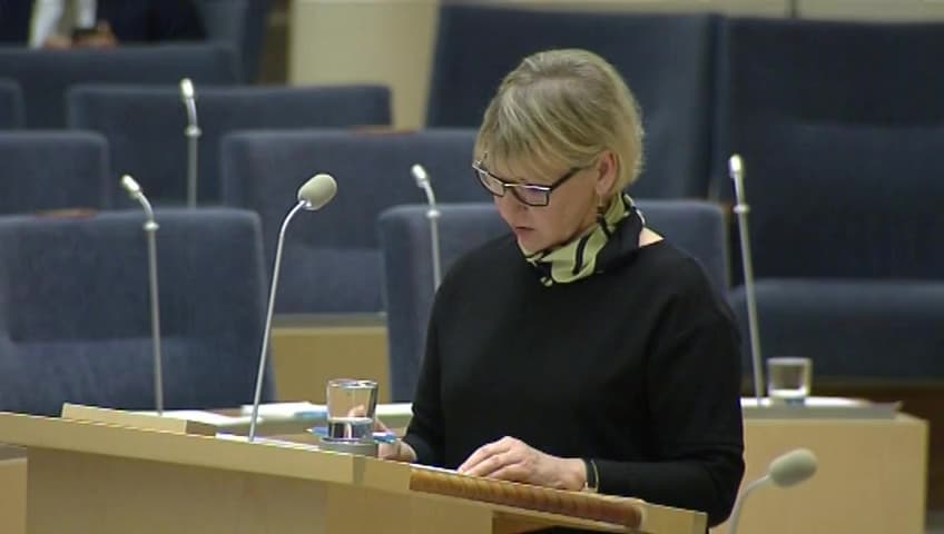 Stillbild från Interpellationsdebatt, Återuppbyggnaden av Irak