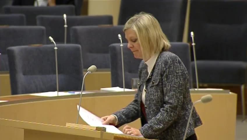 Stillbild från Interpellationsdebatt, Den nya kilometerskatten 