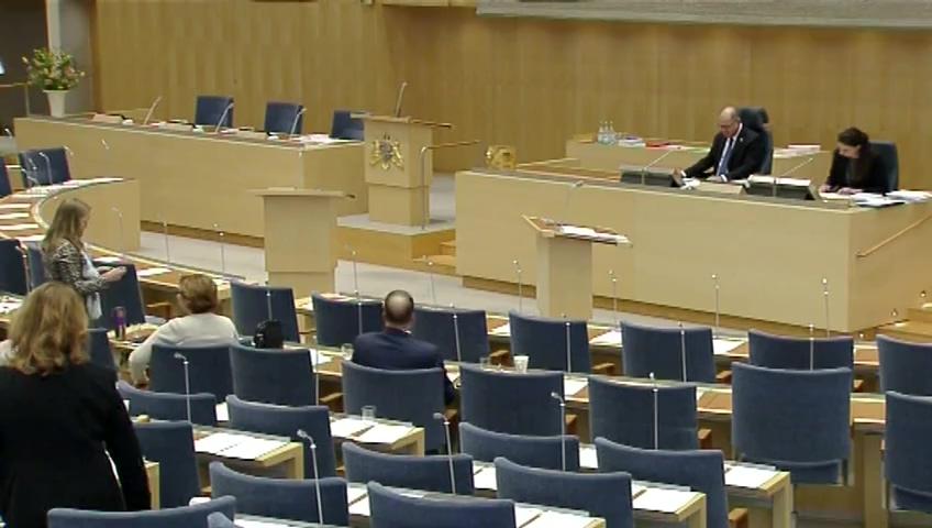 Stillbild från Debatt om förslag, Ny lag om medling i vissa upphovsrättstvister och förenklingar i upphovsrättslagen