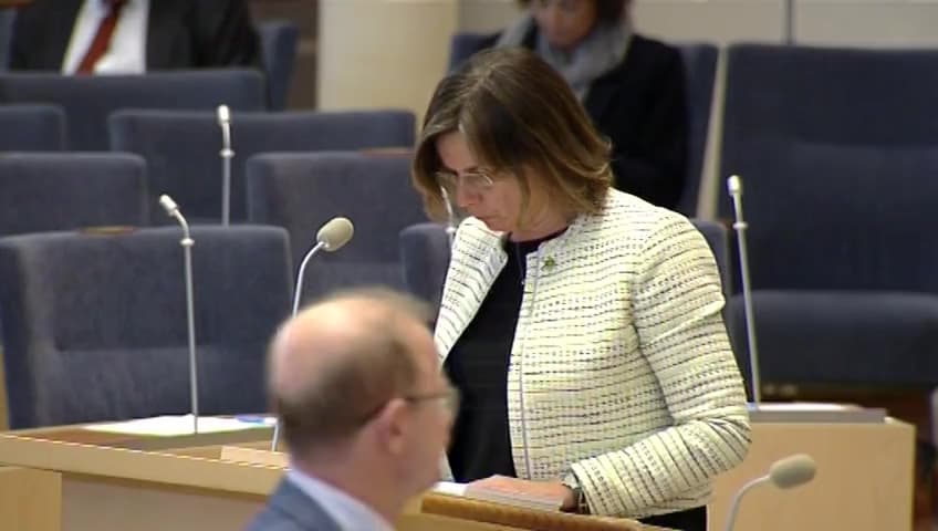 Stillbild från Interpellationsdebatt, Användningen av Unrwas medel