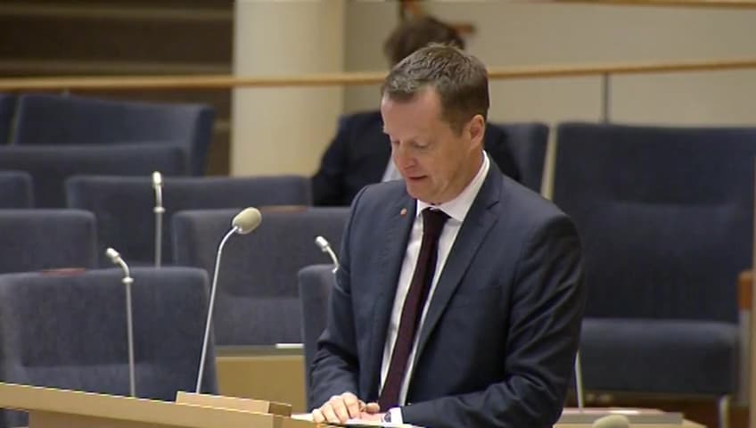 Stillbild från Interpellationsdebatt, Polisavhopp och rekrytering  