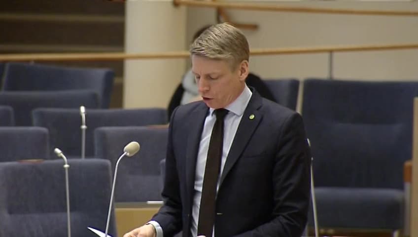 Stillbild från Interpellationsdebatt, Regeringens konsumentpolitiska inriktning