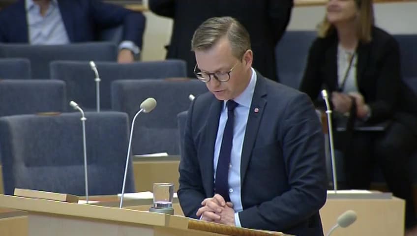 Stillbild från Interpellationsdebatt, Cementtillverkningens framtid