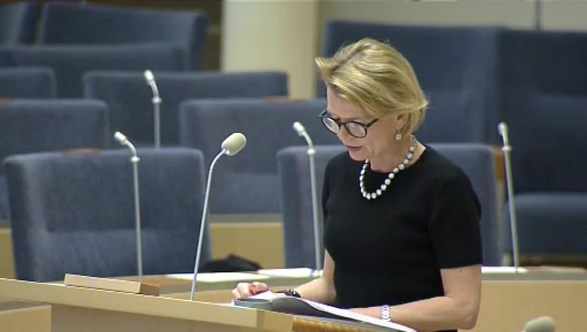 Stillbild från Interpellationsdebatt, Jämställdhetspolitiken