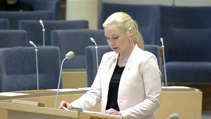 Stillbild från Interpellationsdebatt, Körkortsregler för de med mindre brister i sitt synfält