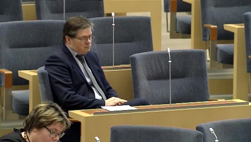 Stillbild från Interpellationsdebatt, Arbetsgivaravgifter