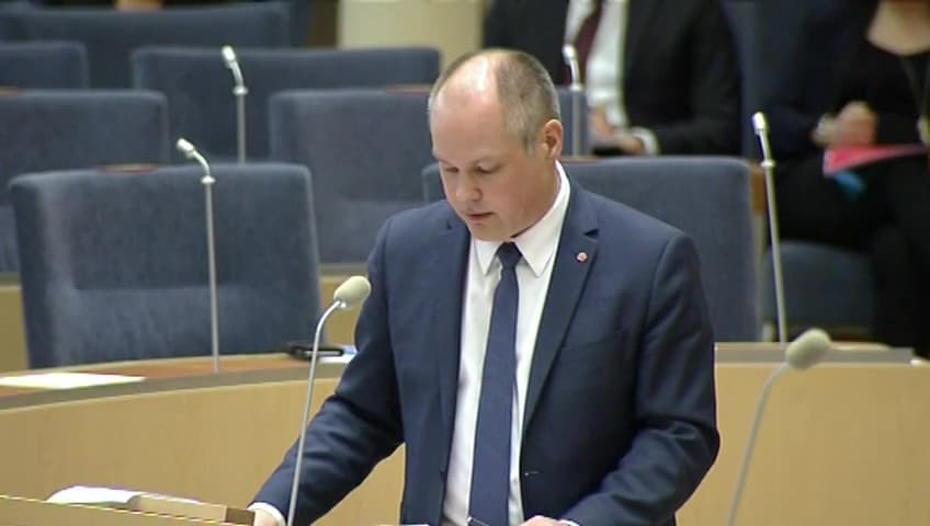 Stillbild från Interpellationsdebatt, Migrationsverkets handläggningstider