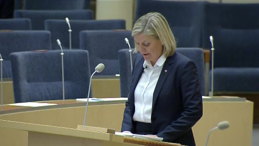 Stillbild från Interpellationsdebatt, RUT-avdraget
