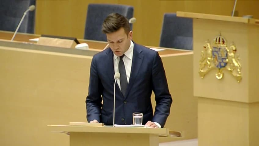Stillbild från Interpellationsdebatt, Psykisk ohälsa bland barn och unga vuxna