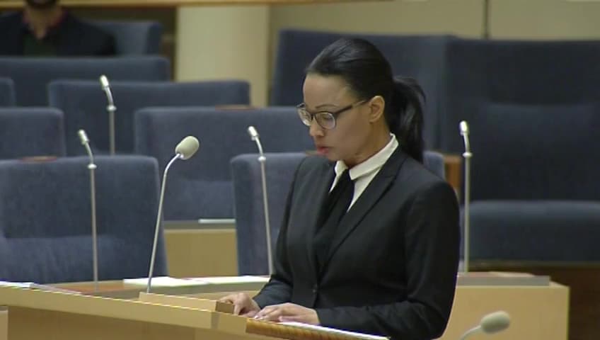 Stillbild från Interpellationsdebatt, Extra medel till kulturskolorna