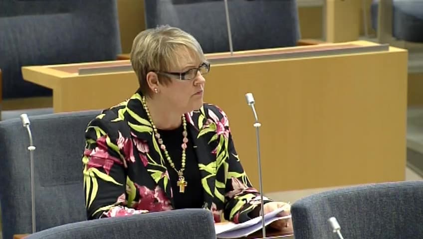 Stillbild från Interpellationsdebatt, Långtidsarbetslösas sysselsättning