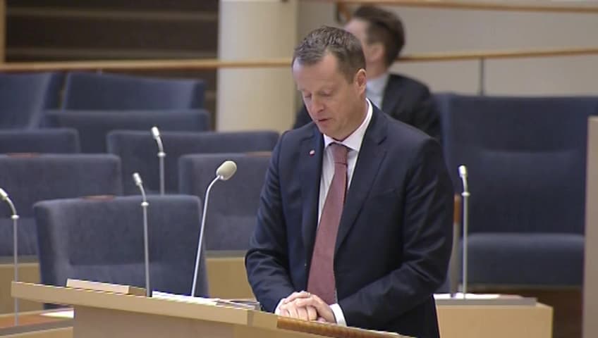 Stillbild från Interpellationsdebatt, Uppföljning av polisen