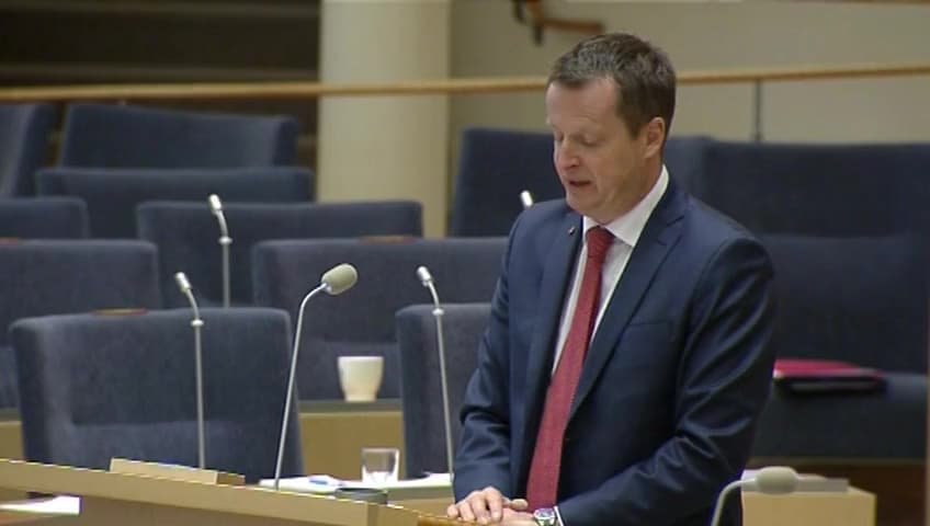 Stillbild från Interpellationsdebatt, Otryggheten i Nordstan