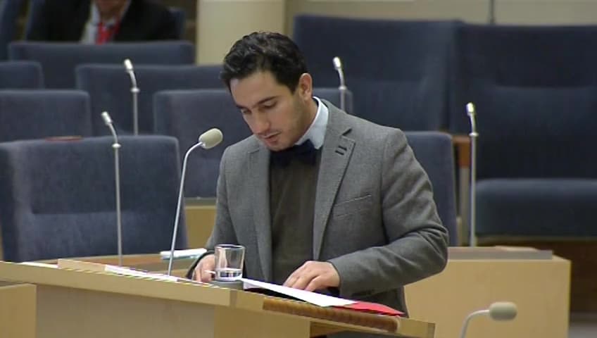 Stillbild från Interpellationsdebatt, Välfärdsutredningen