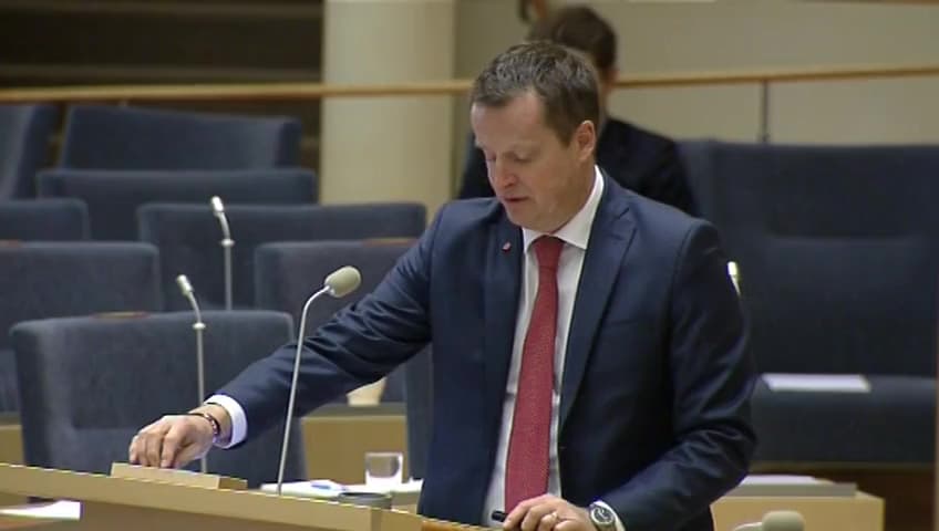 Stillbild från Interpellationsdebatt, Terrorismrelaterad brottslighet