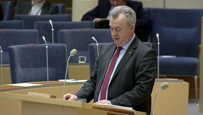 Stillbild från Interpellationsdebatt, Livsmedelsförsörjningen i händelse av kris