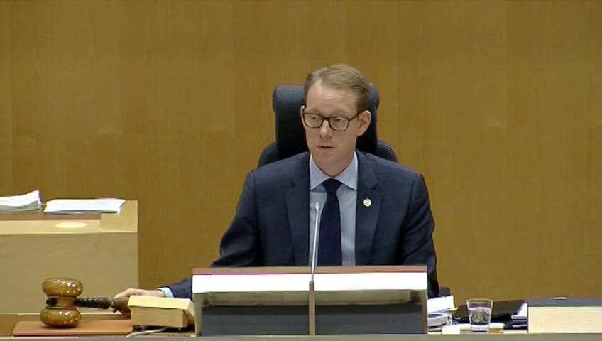 Stillbild från Debatt om förslag, Riksrevisionens rapport om skyddet för pensionssparare