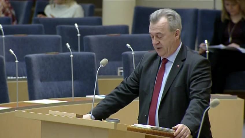 Stillbild från Interpellationsdebatt, Varsel på landsbygden