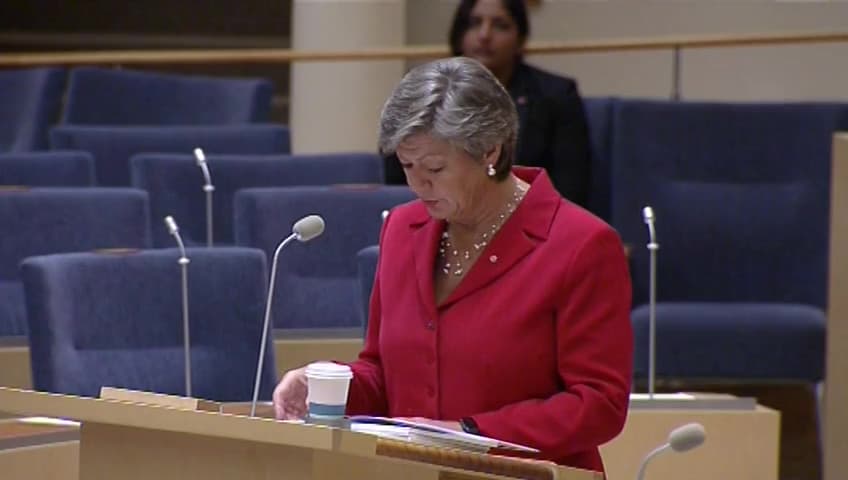 Stillbild från Interpellationsdebatt, Statliga beredskapsjobb