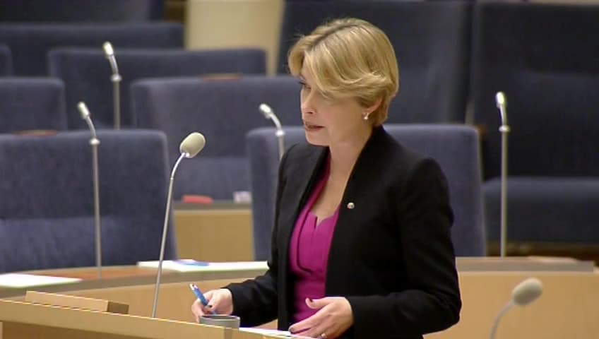 Stillbild från Interpellationsdebatt, Incitament för längre arbetsliv 