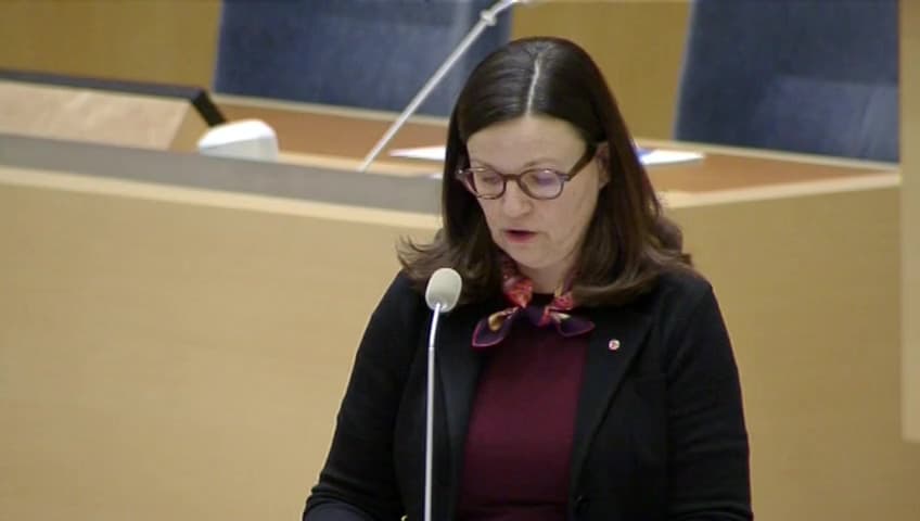 Stillbild från Interpellationsdebatt, Naturbruksutbildningarna