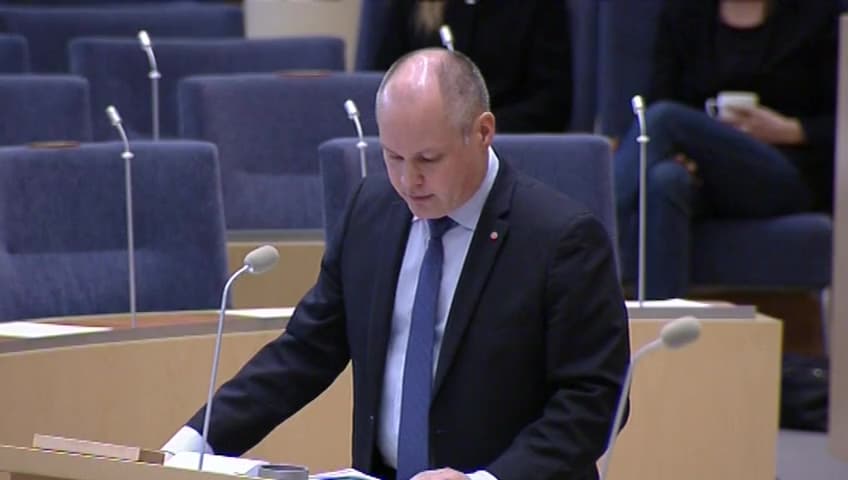 Stillbild från Interpellationsdebatt, Stärkt upphovsrätt för de kreativa näringarna