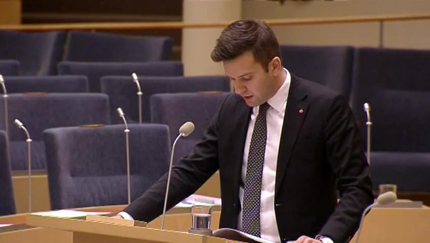 Stillbild från Interpellationsdebatt, Barnidrottsombudsman