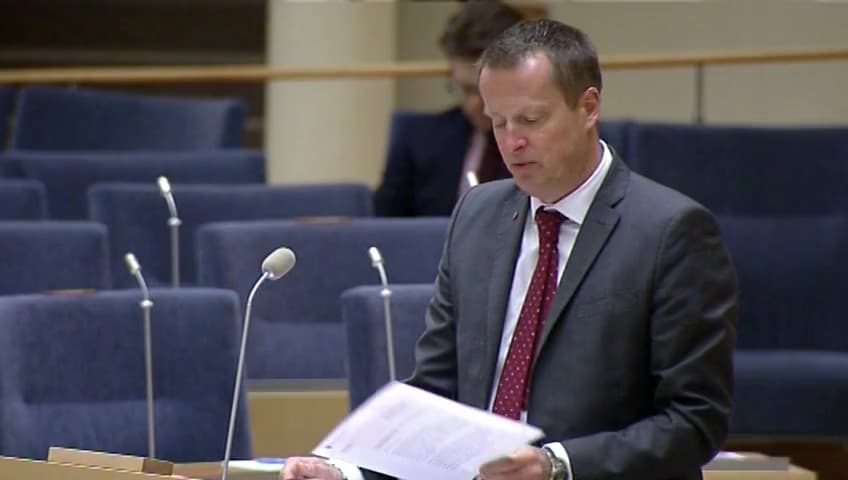 Stillbild från Interpellationsdebatt, Utsatta områden i Sverige