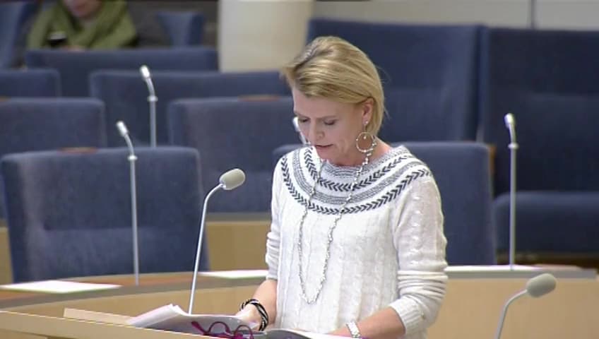 Stillbild från Interpellationsdebatt, Enkelrum eller dubbelrum i stödboenden