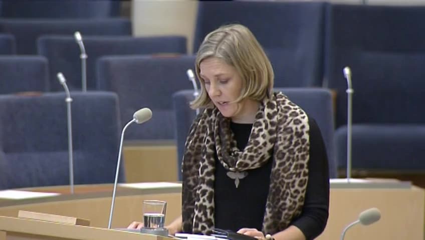 Stillbild från Interpellationsdebatt, Talerätt vid skydds- och licensjakt