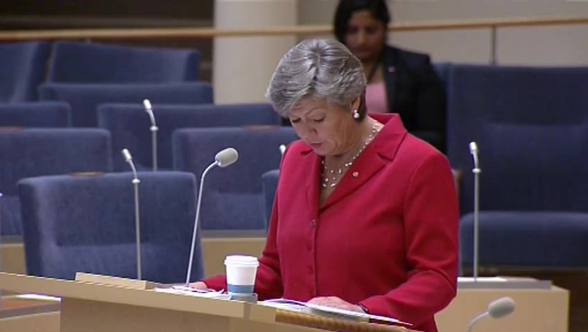 Stillbild från Interpellationsdebatt, Delegationen för att bryta långtidsarbetslöshet