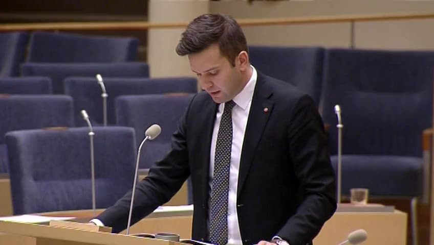 Stillbild från Interpellationsdebatt, Nationell antidopningsorganisation