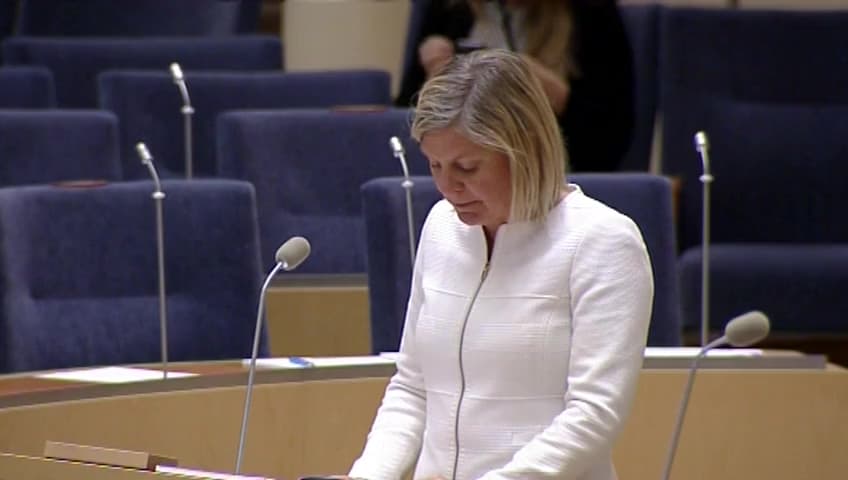 Stillbild från Interpellationsdebatt, Sjömäns skattevillkor
