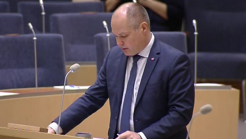 Stillbild från Interpellationsdebatt, Närhetsprincip för nyanlända