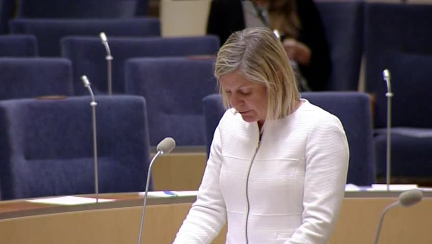 Stillbild från Interpellationsdebatt, Konsekvenser av solskatten