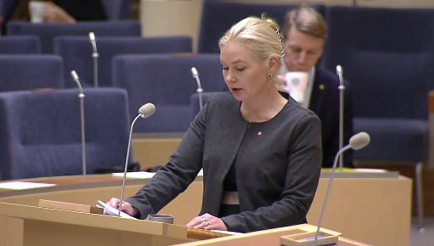 Stillbild från Interpellationsdebatt, Förbifart Söderköping