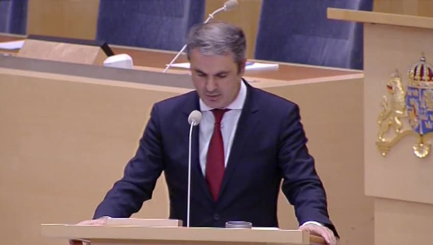 Stillbild från Interpellationsdebatt, Samhällsekonomin i utbyggnaden av stamnät