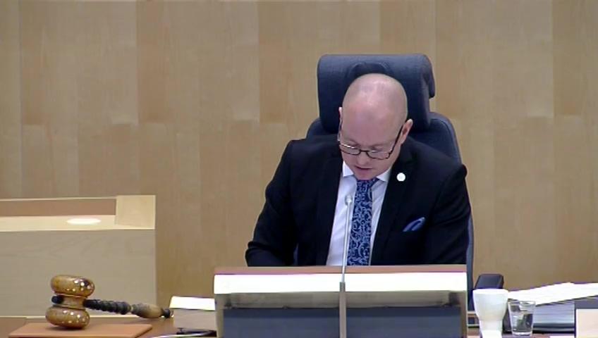 Stillbild från Debatt om förslag, Utgiftsområde 27 Avgiften till Europeiska unionen