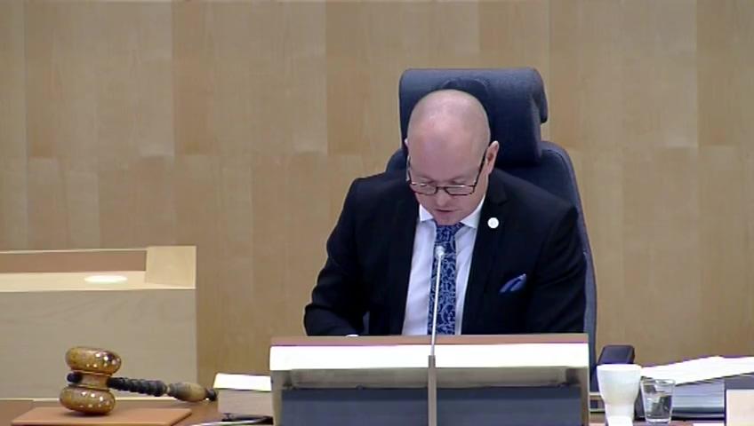 Stillbild från Debatt om förslag, Utgiftsområde 26 Statsskuldsräntor m.m.