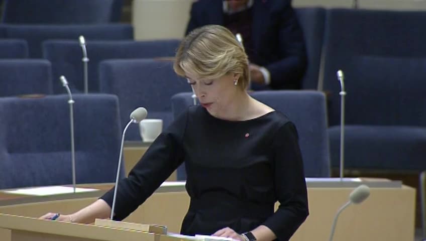 Stillbild från Interpellationsdebatt, Skillnader i sjukfrånvaro