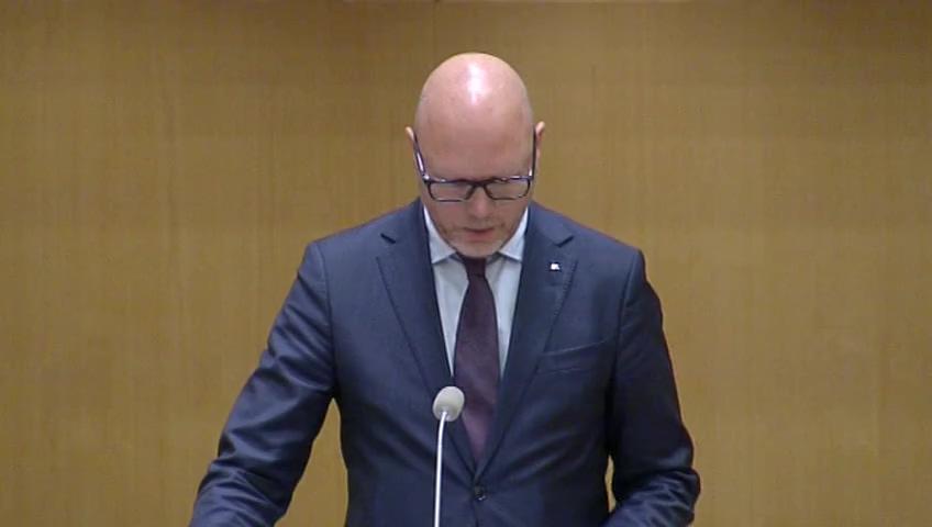 Stillbild från Debatt om förslag, Golv för statslåneräntan i skattelagstiftningen