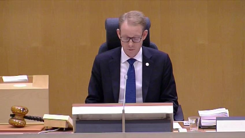 Stillbild från Debatt om förslag, Tydligare tillståndsgivning enligt lotterilagen