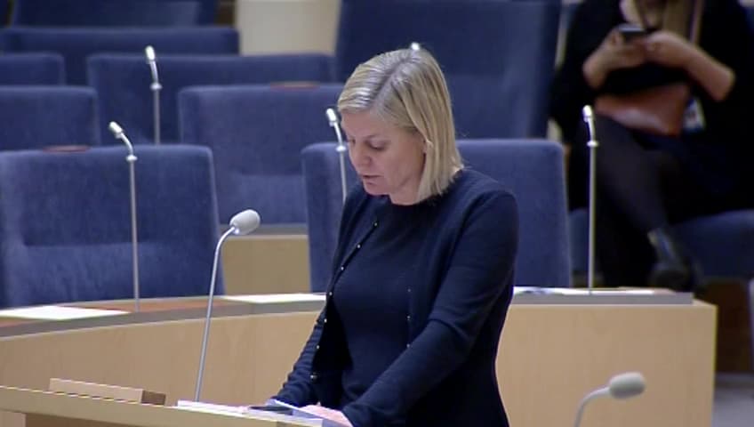 Stillbild från Interpellationsdebatt, Företrädaransvar i aktiebolag