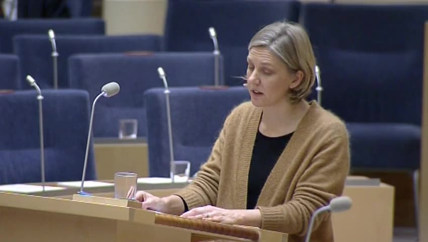 Stillbild från Interpellationsdebatt, Bromerade flamskyddsmedel