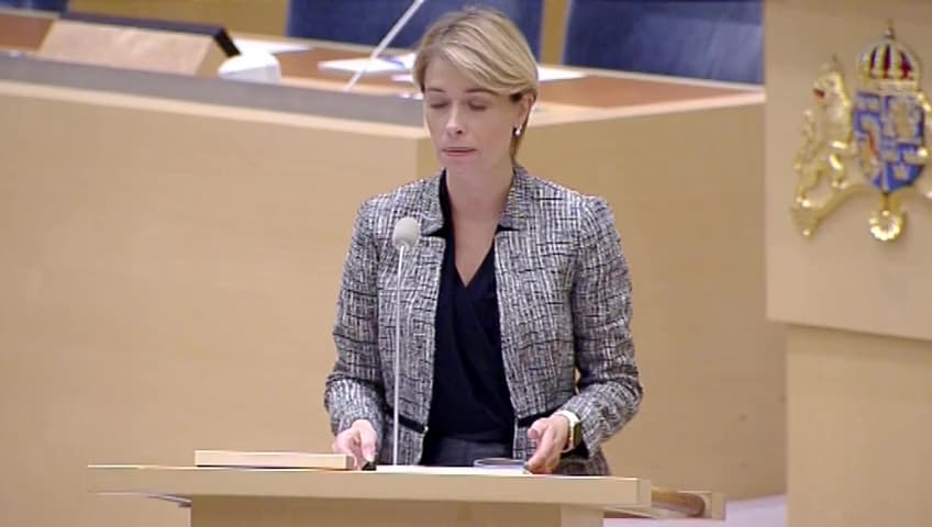 Stillbild från Interpellationsdebatt, Försäkringskassans prissättning